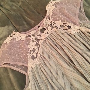 Lace Detail Free People Blouse